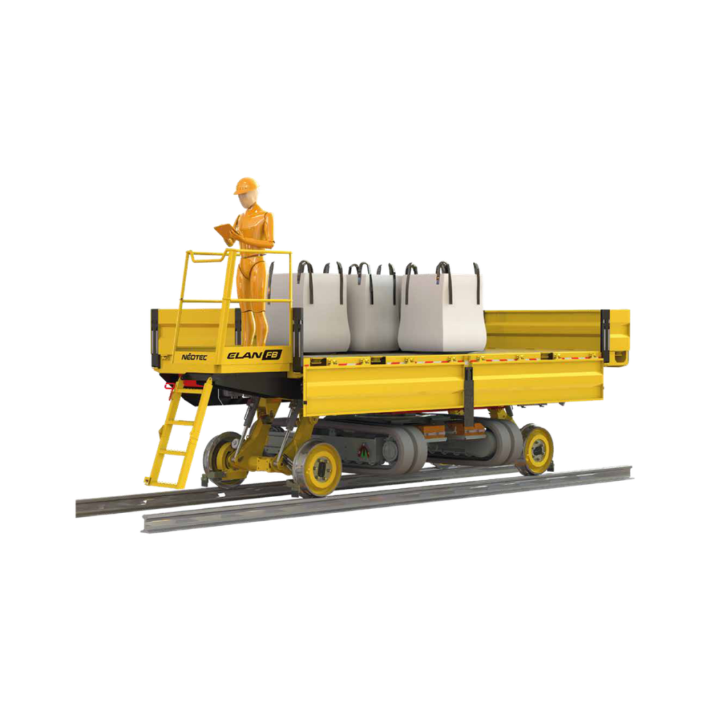Néotec ELAN FB plateau rail-route pour manutention ferroviaire